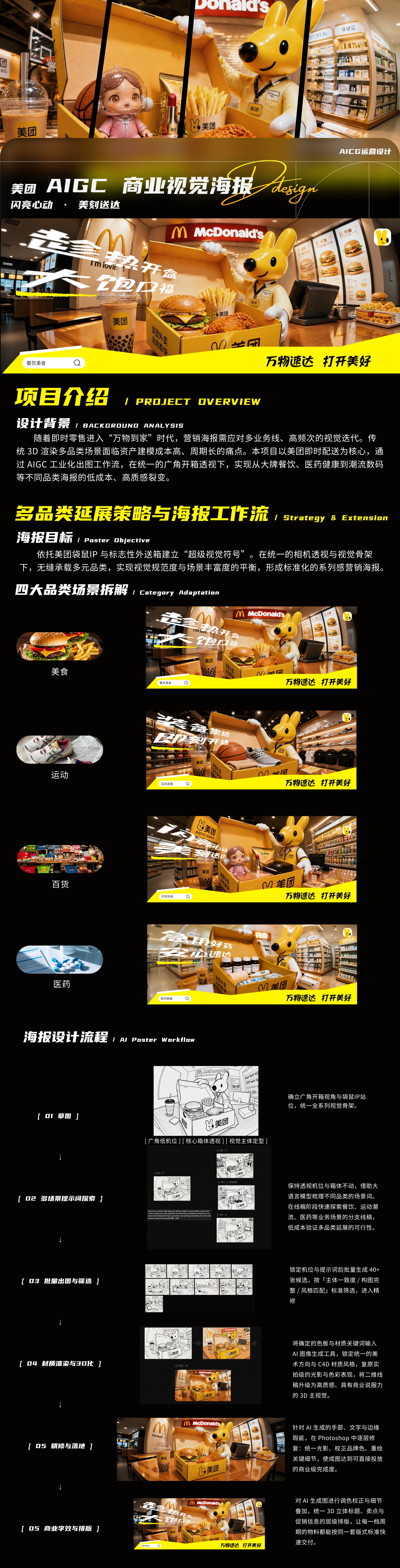 AIGC 商业视觉海报 · 美团